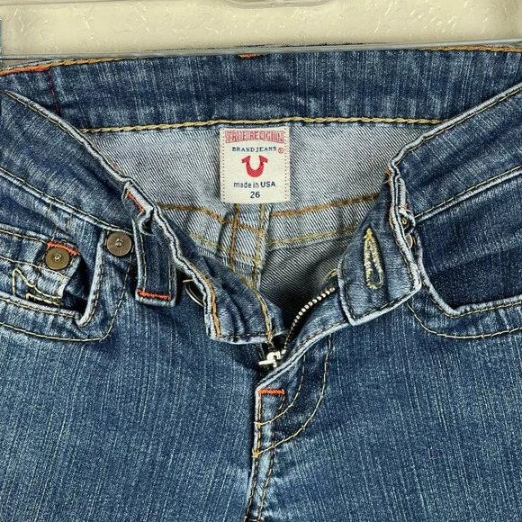 True Religion Jeans Women's Sz 26 Stevie Skinny Leg Ankle Medium Wash Denim Blue - Picture 6 of 8